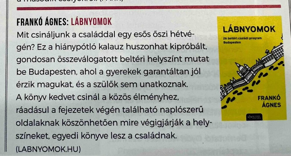 You are currently viewing A Lábnyomok könyv a Nők Lapja Évszakok könyvajánlójában